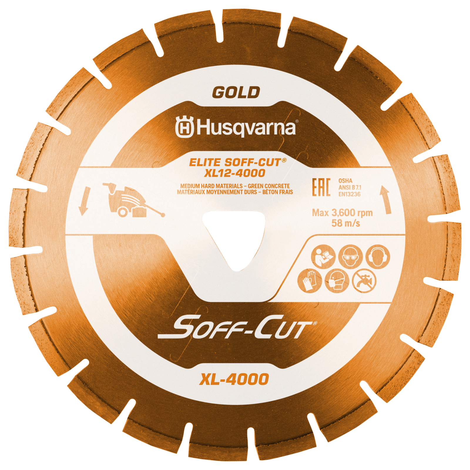 Husqvarna ELITE SOFF-CUT XL 4000 XL12-4000 Blade/Skid Plate - 542756108