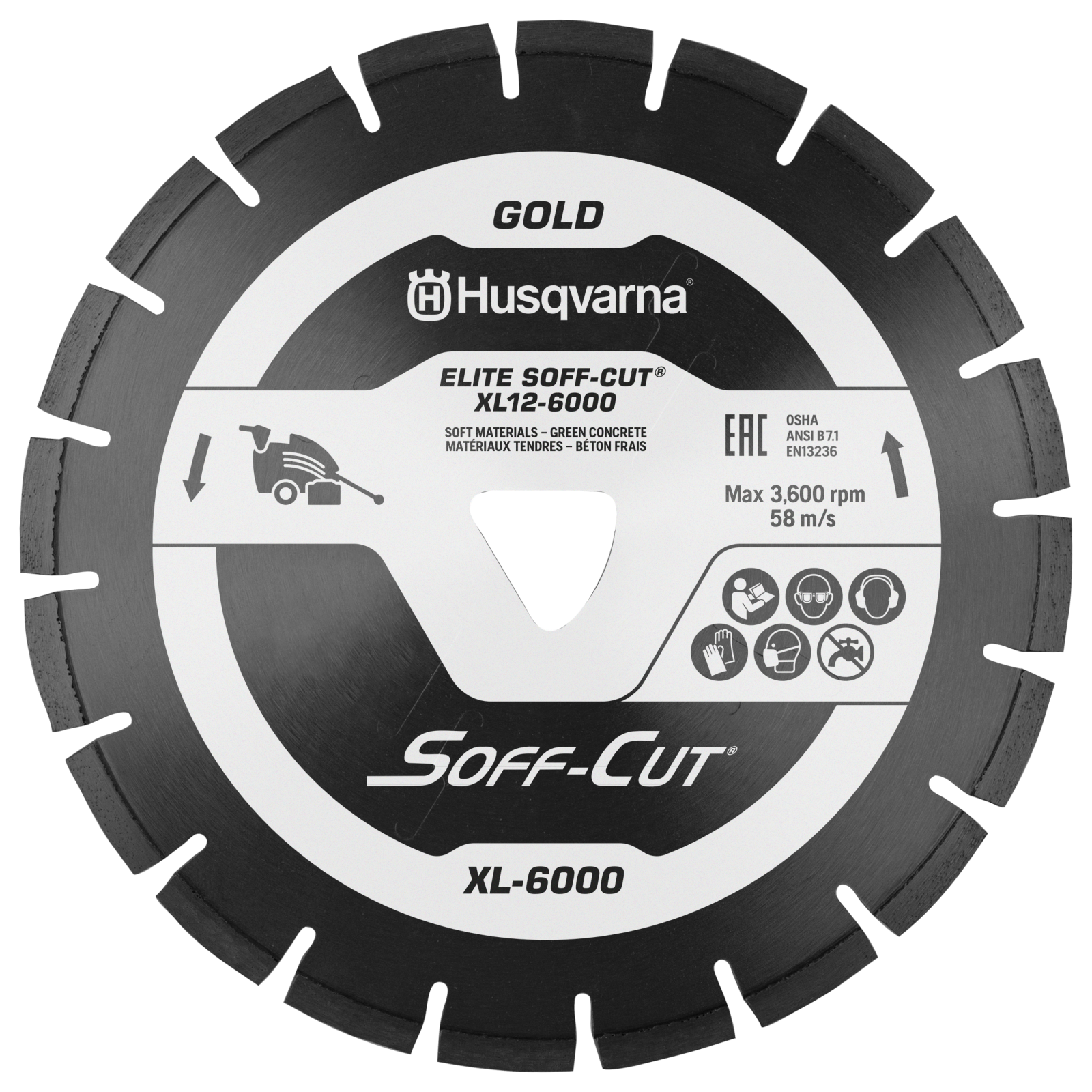 Husqvarna ELITE SOFF-CUT XL-6000 XL12-6000 Blade/Skid Plate - 542756110