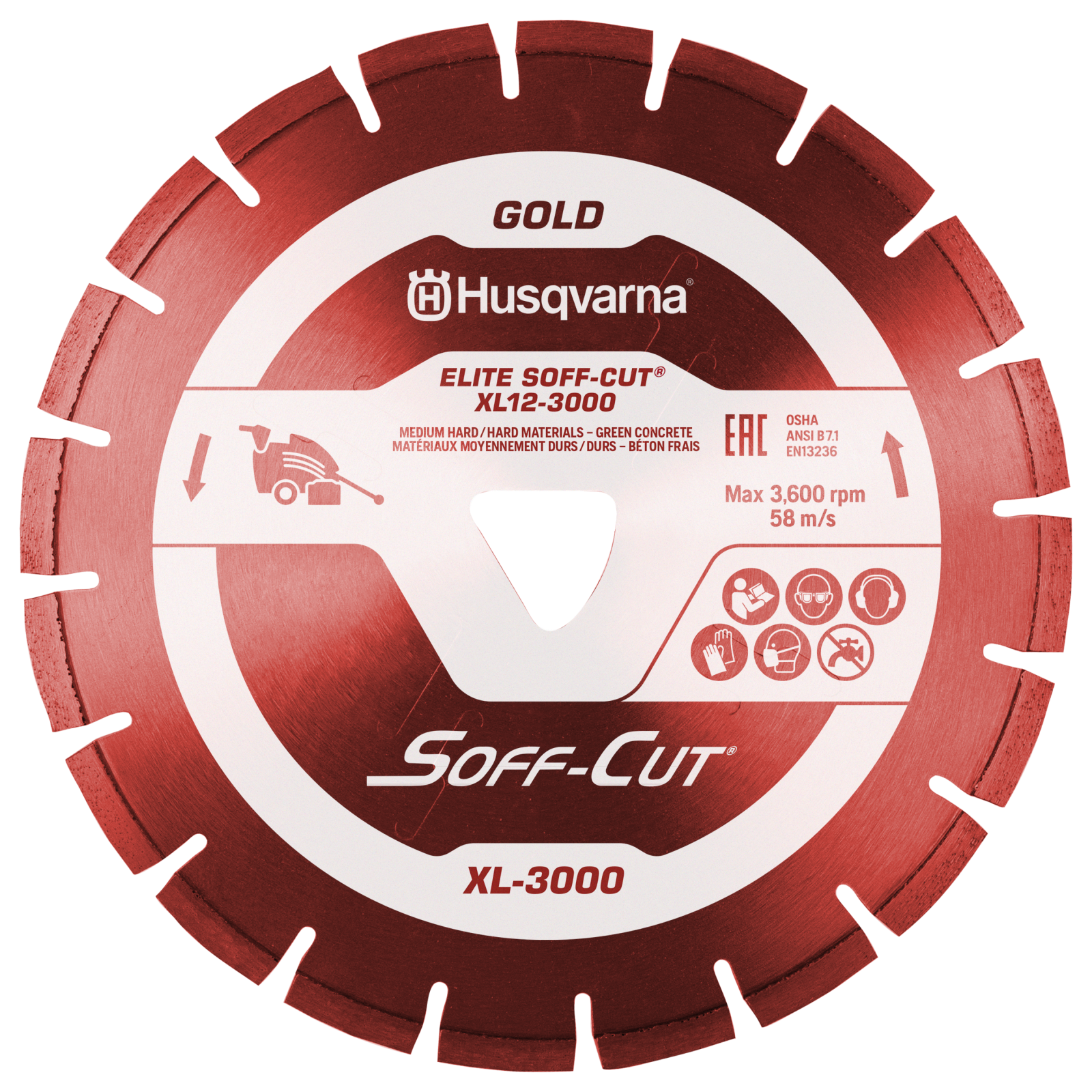 Husqvarna ELITE SOFF-CUT XL 3000 XL10S14-3000 Blade/Skid Plate - Dry - 542756161