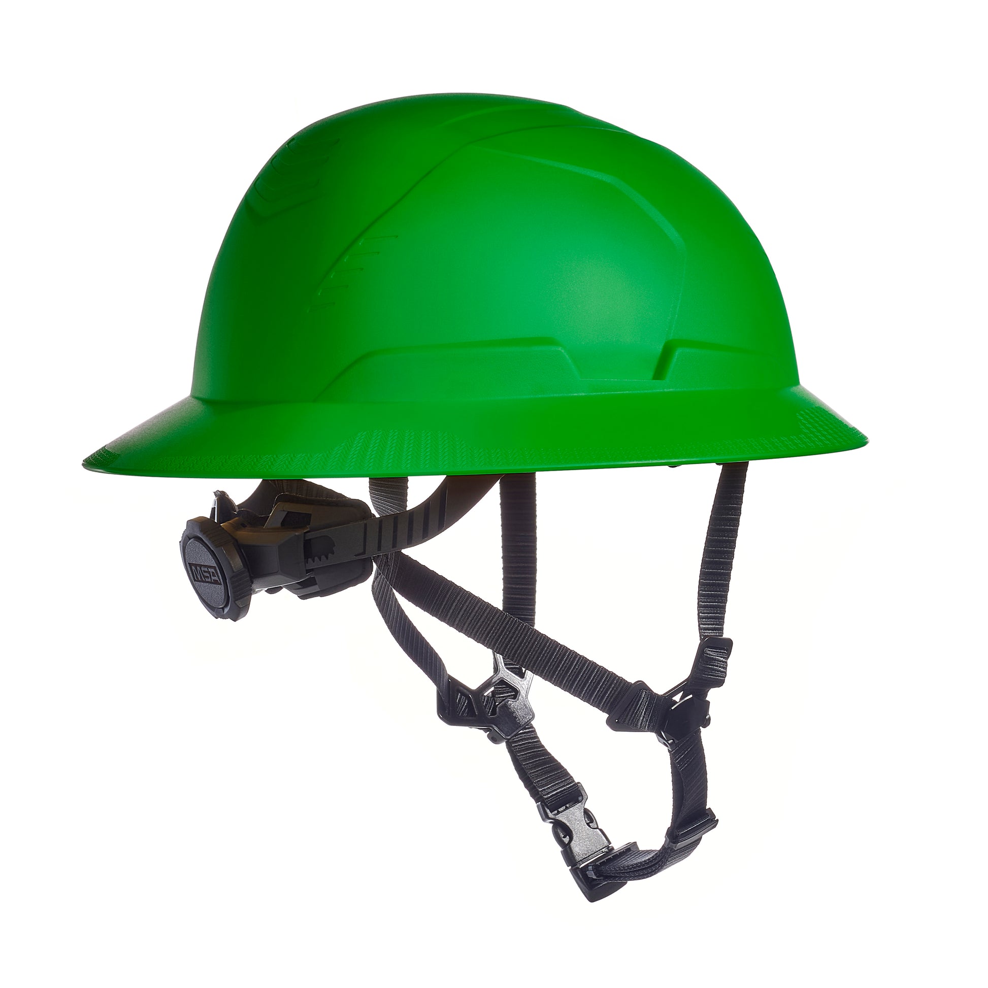 MSA V-Gard H2 Full Brim - Type II Class E Safety Helmet - Non-Vented - Green - 10250600