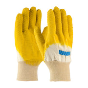 Armor Latex Coated Glove w/Jersey Liner & Crinkle Finish on Palm  Fingers Knuckles - Knit Wrist - Natural - 1/DZ - 330-PIP55-3271