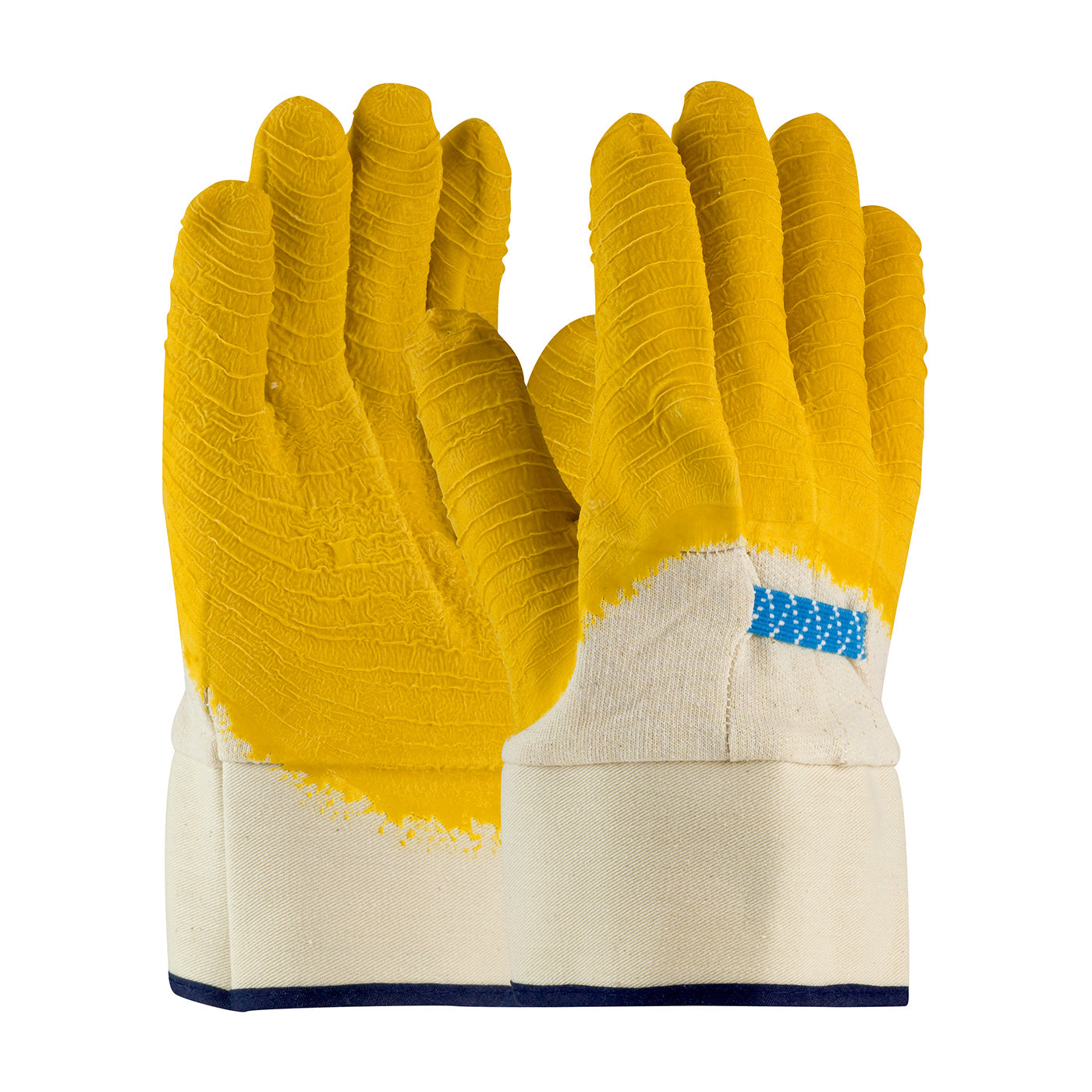 Armor Latex Coated Glove w/Jersey Liner & Crinkle Finish on Palm  Fingers Knuckles - Plasticized Safety Cuff - Natural - 1/DZ - 330-PIP55-3273