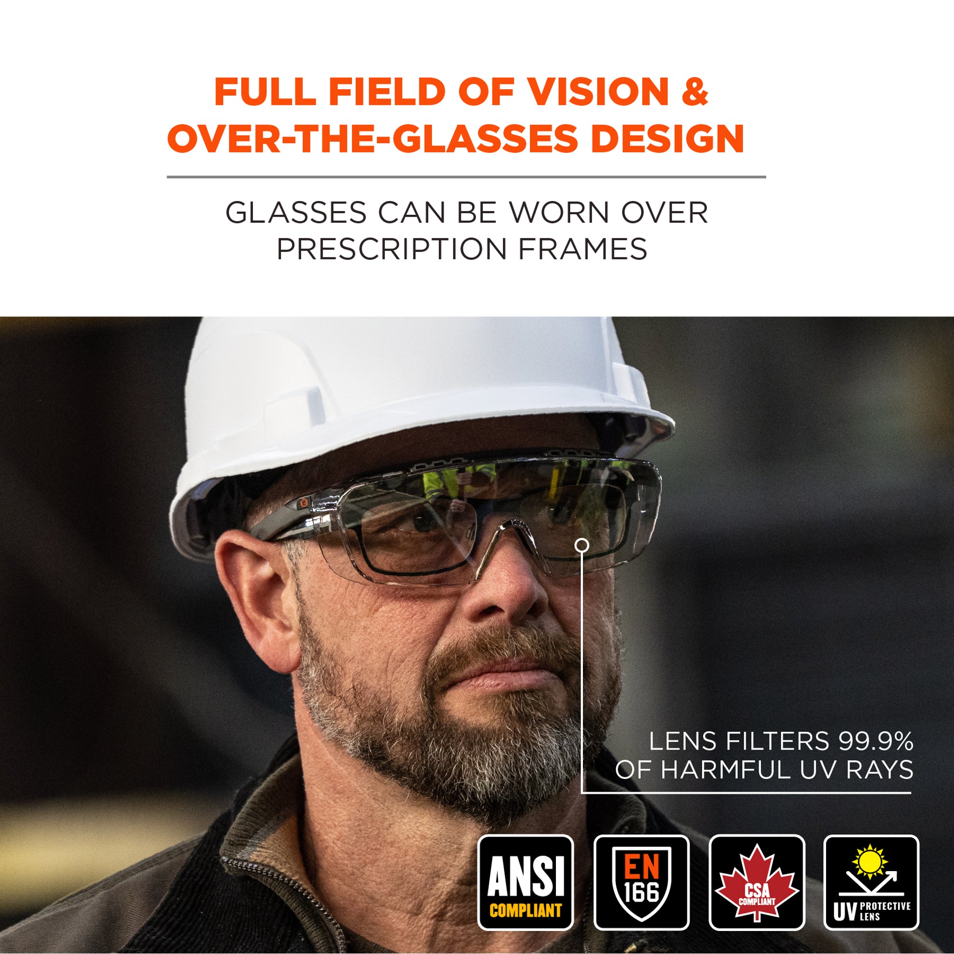 Ergodyne Skullerz OSMIN Safety Glasses, Sunglasses - In/Outdoor Lens - Matte Black Frame