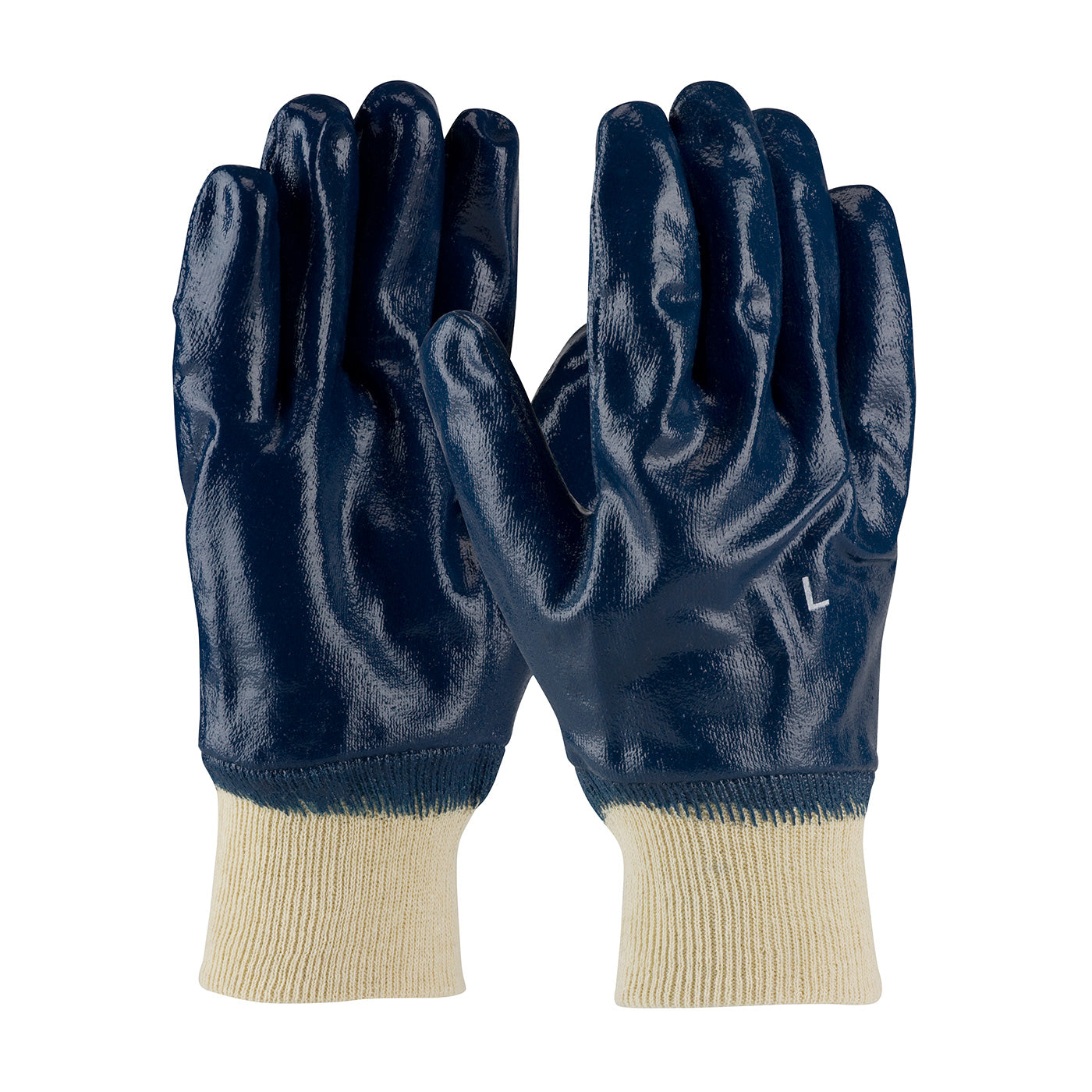 ArmorTuff Nitrile Dipped Glove w/Jersey Liner & Smooth Finish on Full H&  - Knit Wrist - Natural - 1/DZ - 56-3152