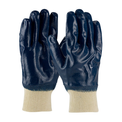 ArmorTuff Nitrile Dipped Glove w/Jersey Liner & Smooth Finish on Full H& - Knit Wrist - Natural - 1/DZ - 56-3152