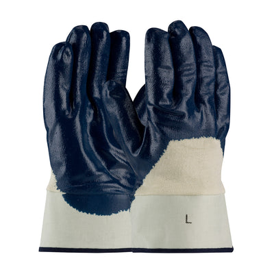 ArmorTuff Nitrile Dipped Glove w/Jersey Liner & Smooth Finish on Palm Fingers Knuckles - Plasticized Safety Cuff - Natural - 1/DZ - 330-PIP56-3153