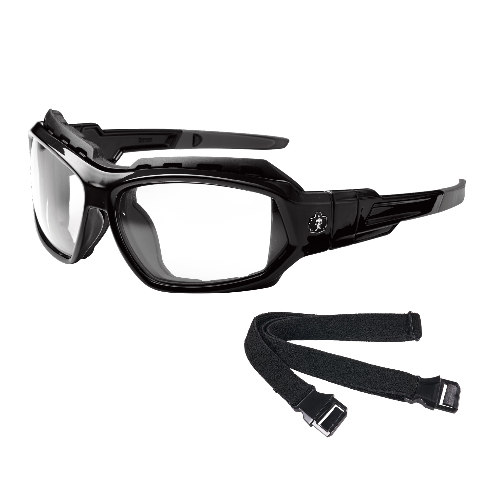 Ergodyne Skullerz LOKI Convertible Safety Spoggles with Strap - Black Frame