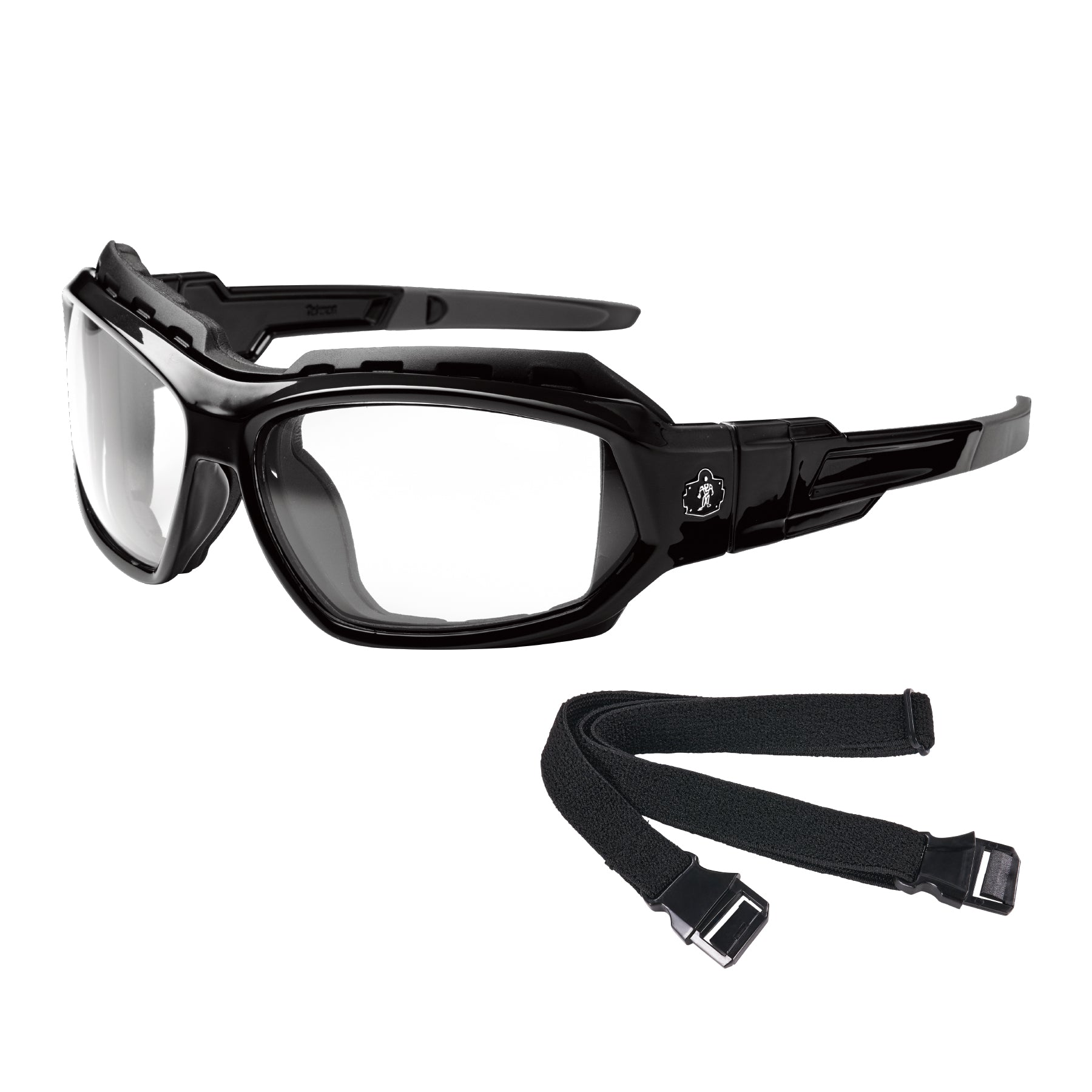 Ergodyne Skullerz LOKI Convertible Safety Spoggles with Strap - Black Frame