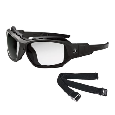 Ergodyne Skullerz LOKI Anti-Fog Convertible Safety Spoggles with Strap - Clear Lens