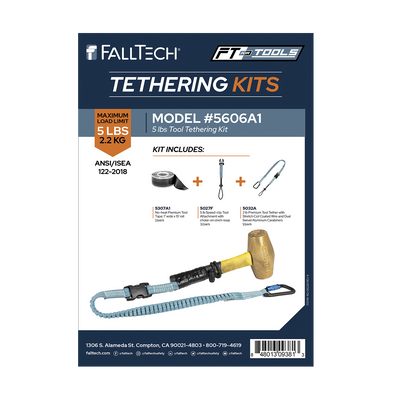 FallTech Tool Tethering Kit - 5 lb - Stretch Web with Speed Clip Attachments and Tool Tape - 5606A1