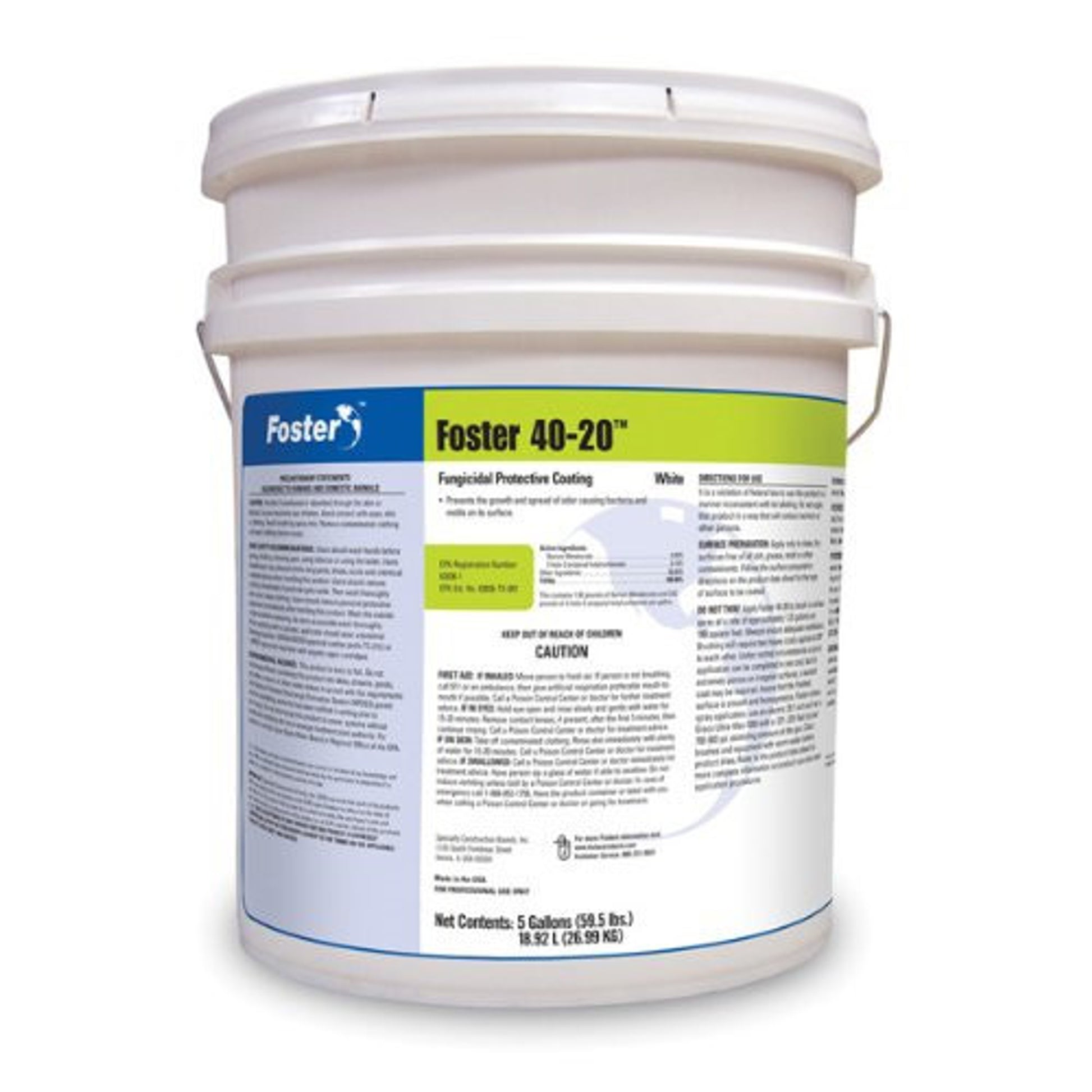 Foster 40-20 Fungicidal Coating - White - 5 Gallon