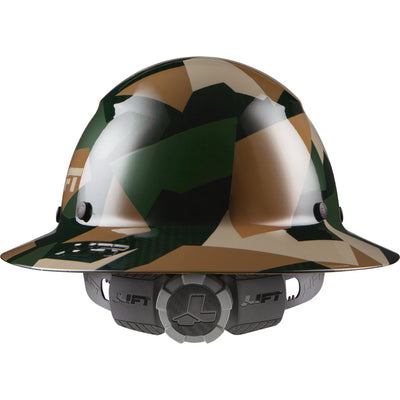 Lift Safety DAX Carbon Fiber Full Brim Hard Hat Jungle Camo - HDC-20CJ