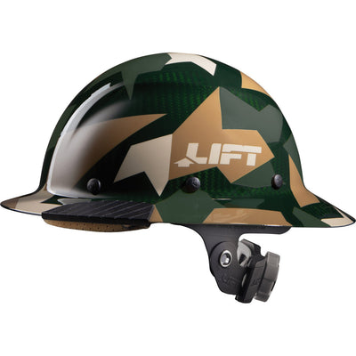 Lift Safety DAX Carbon Fiber Full Brim Hard Hat Jungle Camo - HDC-20CJ