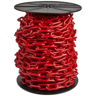 Chain Plastic Red 2"X100' - Heavy Duty - 1 Reel/EA