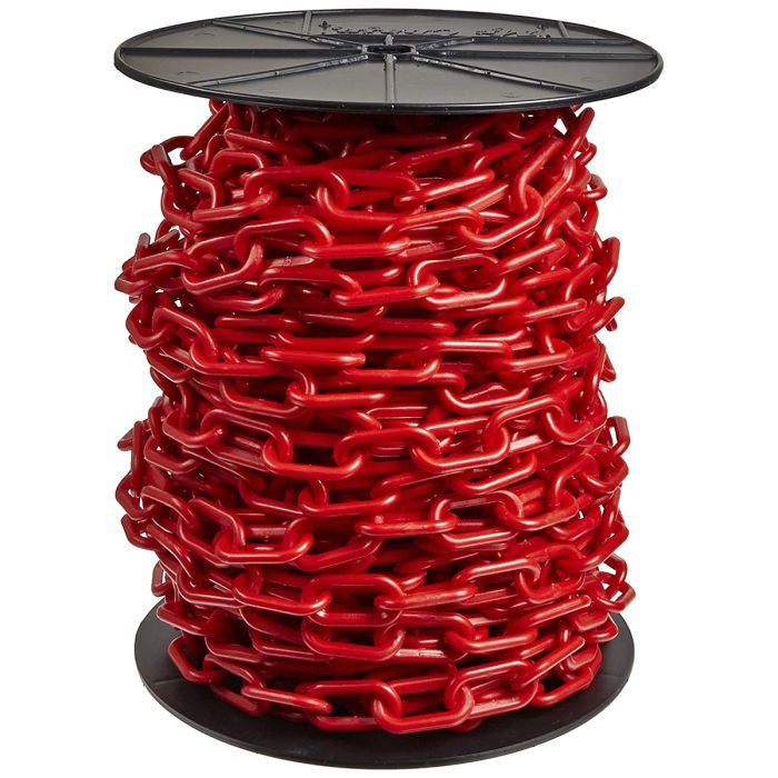 Chain Plastic Red 2"X100' - Heavy Duty - 1 Reel/EA