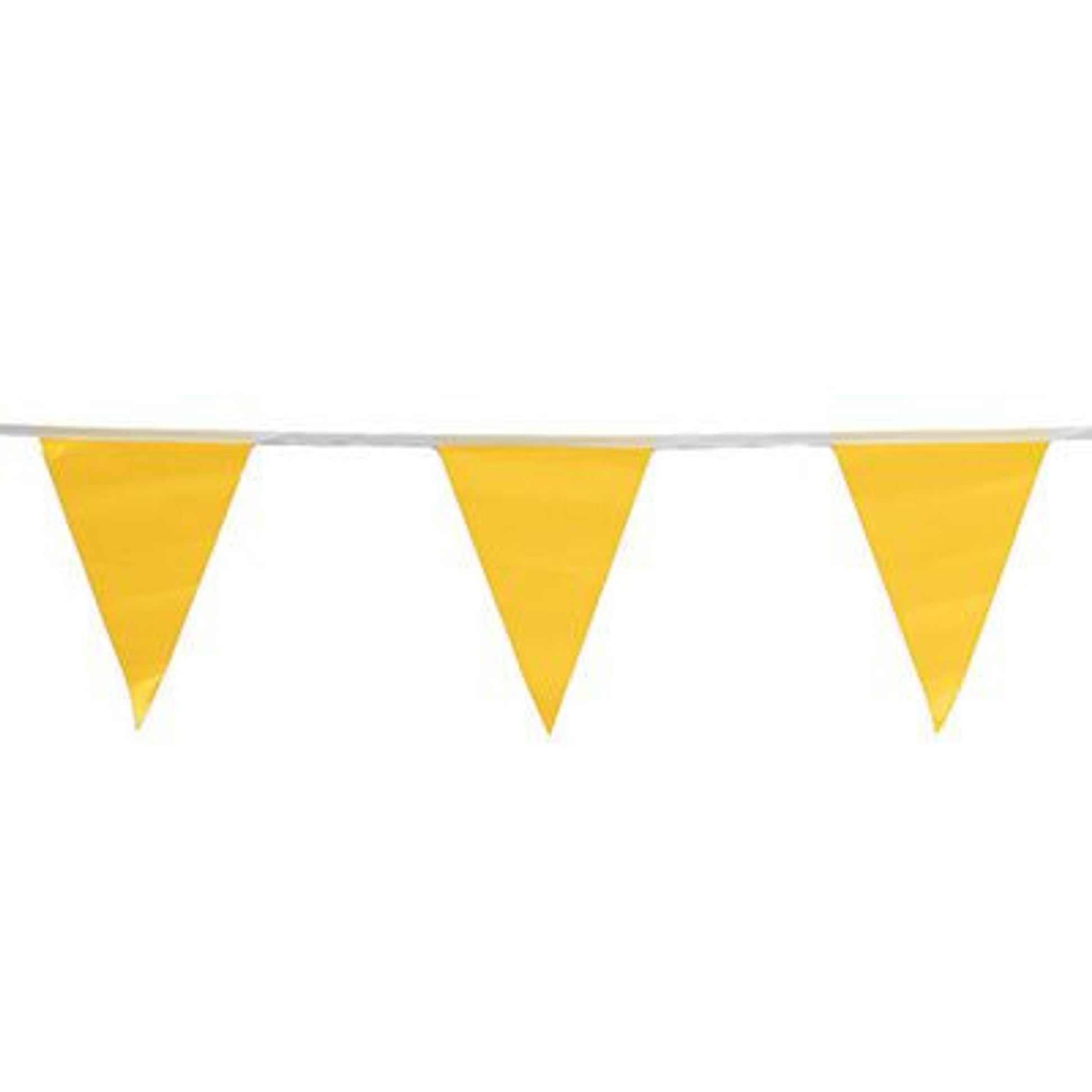 Yellow OSHA Perimeter Pennant Flag 12"x9"x105'