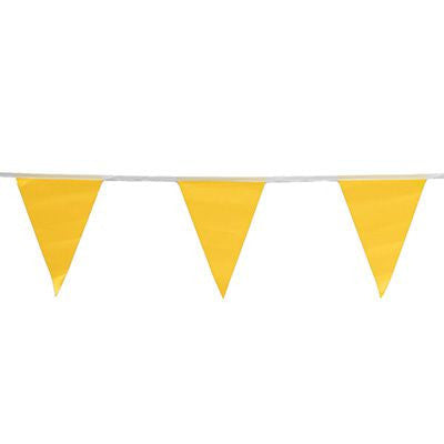 Yellow OSHA Perimeter Pennant Flag 12"x9"x105'