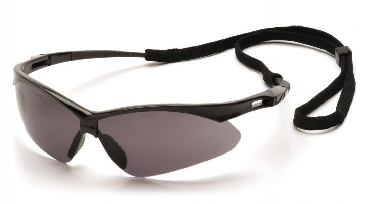 Pyramex PMXTREME Black Frame/Gray Lens With Black Cord Safety Eyewear