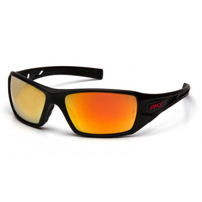 Pyramex Velar Black/Red Frame/Ice Orange Mirror Lens Safety Eyewear