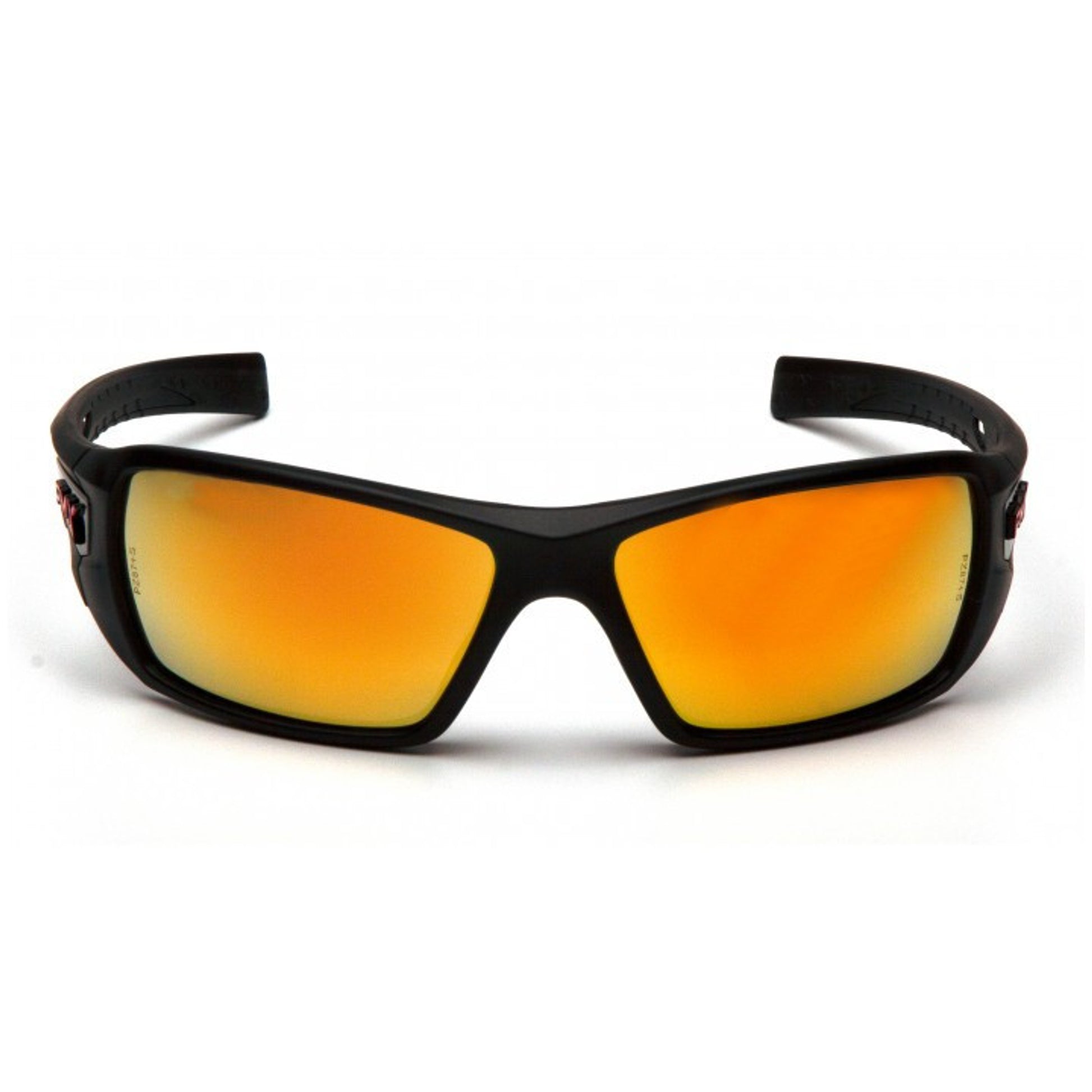 Pyramex Velar Black/Red Frame/Ice Orange Mirror Lens Safety Eyewear