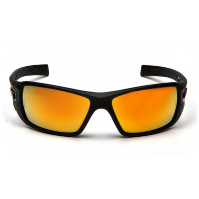 Pyramex Velar Black/Red Frame/Ice Orange Mirror Lens Safety Eyewear