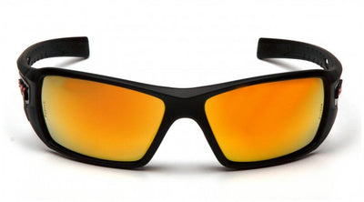 Pyramex Velar Black/Red Frame/Ice Orange Mirror Lens Safety Eyewear
