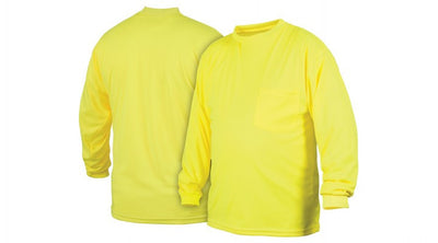 Pyramex RLTS31NS Hi-Viz Lime Long Sleeve No Tape T-Shirt