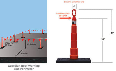 Guardian Rooftop 42" Perimeter Grip-N-Go Orange Cone (Only) - 03-765 - 1/EA