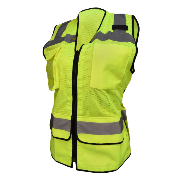 Radians Ladies Heavy Duty Surveyor Safety Vest - HiViz Green - SV59W