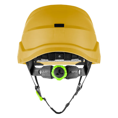 Lift Safety RADIX Type II Industrial Climbing Style Non-Vented Helmet - Yellow - HRX-22LE2