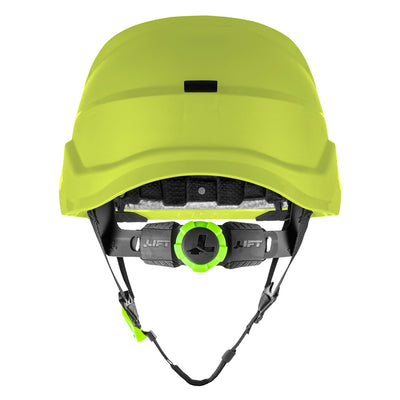 Lift Safety RADIX Type II Industrial Climbing Style Non-Vented Helmet - Hi-Viz - HRX-22HVE2