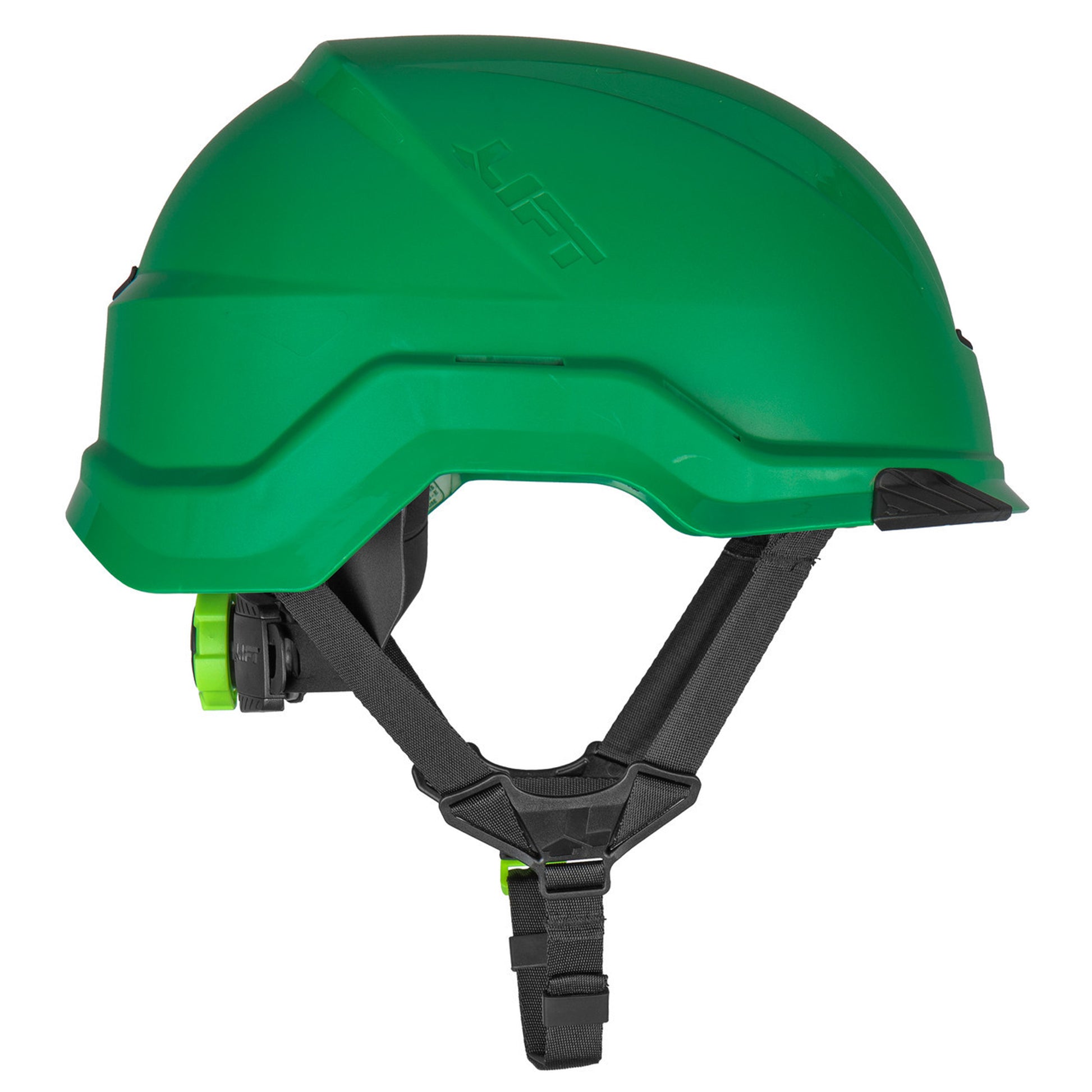 Lift Safety RADIX Type II Industrial Climing Style Non-Vented Helmet - Green - HRX-22GE2