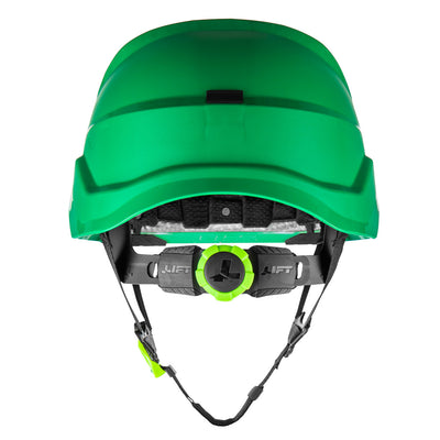 Lift Safety RADIX Type II Industrial Climbing Style Non-Vented Helmet - Green - HRX-22GE2
