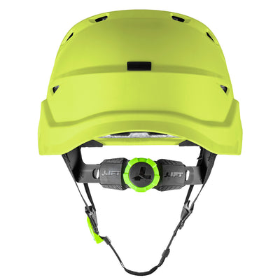 Lift Safety RADIX Type II Industrial Climbing Style Vented Helmet - Hi-Viz - HRX-22HVC2