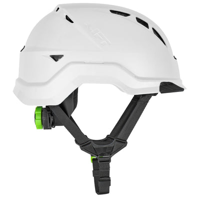 Lift Safety RADIX Type II Industrial Climbing Style Vented Helmet - White - HRX-22WC2