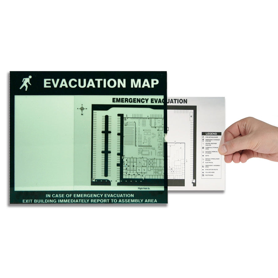 Emergency Evacuation Signs Map Holders: In Case Of Emergency - DTA237