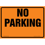 Cone Top Warning Sign: No Parking 10" x 14" / - FBC756