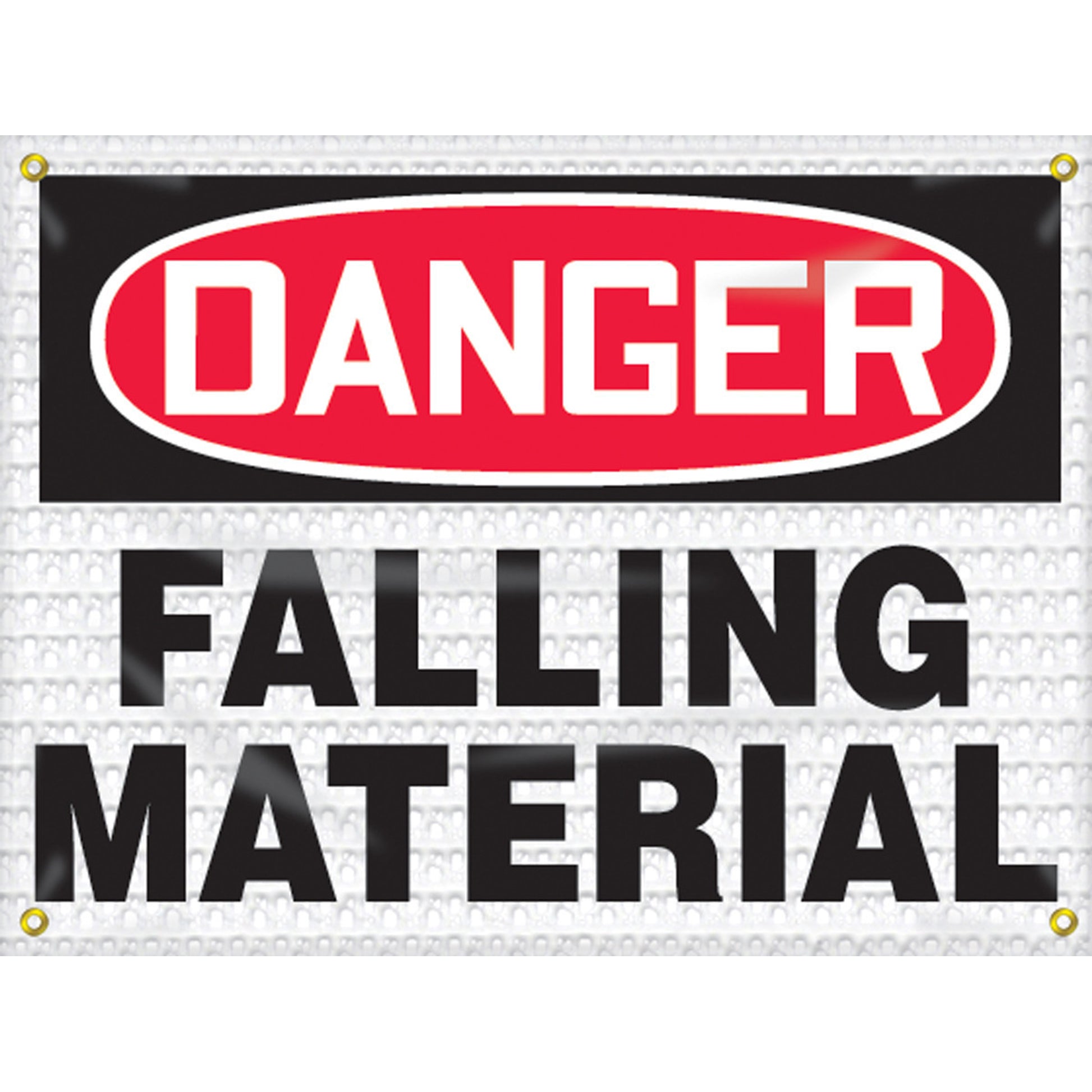 OSHA Danger High Wind Safety Sign: Falling Material 24" x 36" 1/Each - FMB136