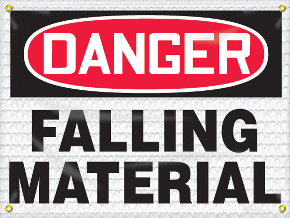 OSHA Danger High Wind Safety Sign: Falling Material 24" x 36" 1/Each - FMB136