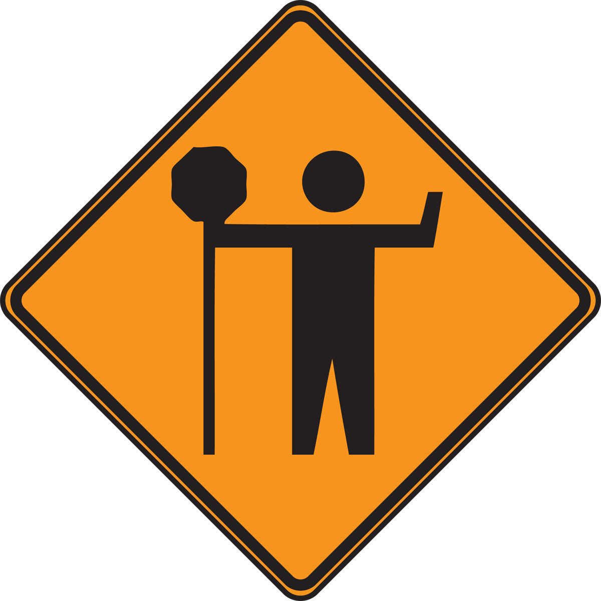 CANADIAN CONSTRUCTION SIGN - STOP 30" x 30" Engineer Grade Reflective 1/Each - FRC214RA