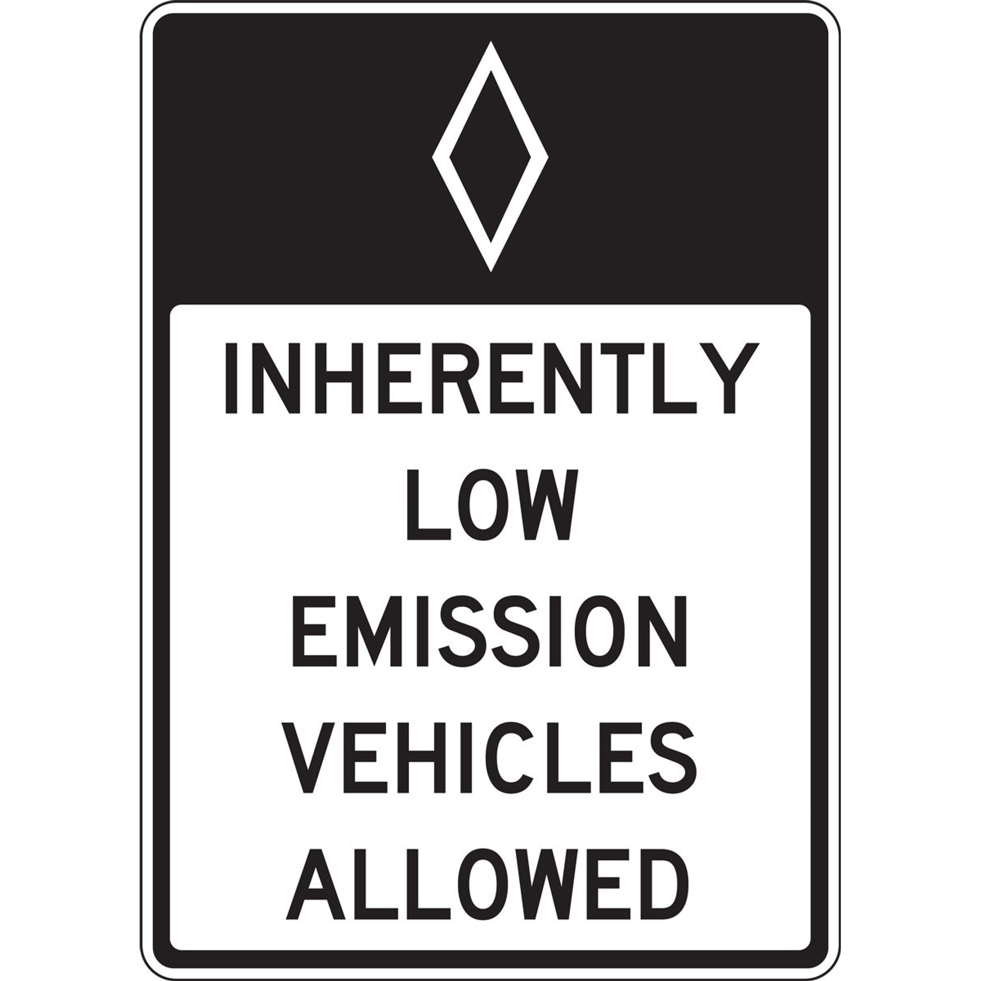 HOV Sign 42" x 30" DG High Prism 1/Each - FRR665DP