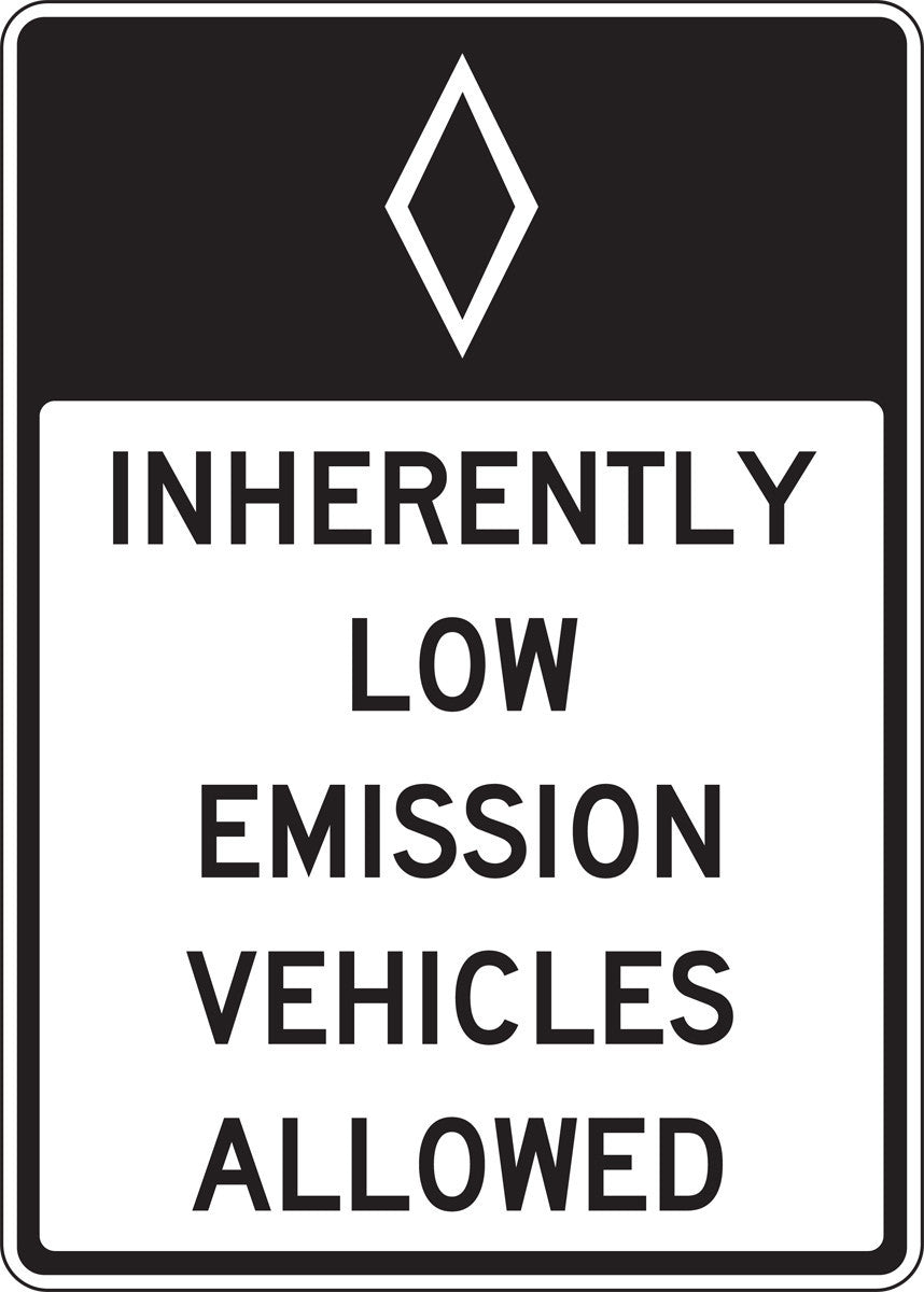 HOV Sign 42" x 30" DG High Prism 1/Each - FRR665DP