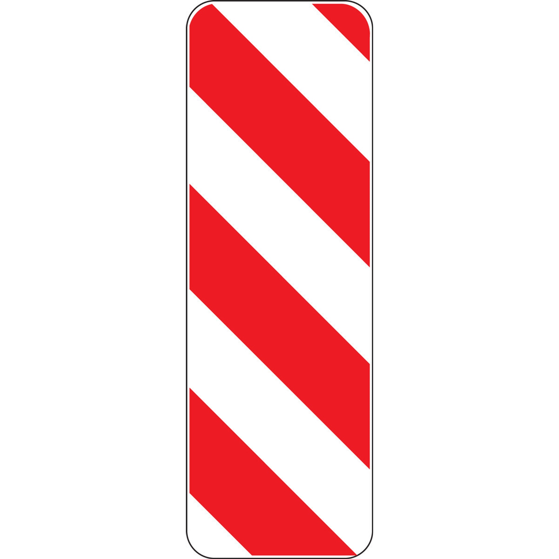 Object Markers: Red/White (Up/Left) 24" x 8" DG High Prism 1/Each - FRW488DP