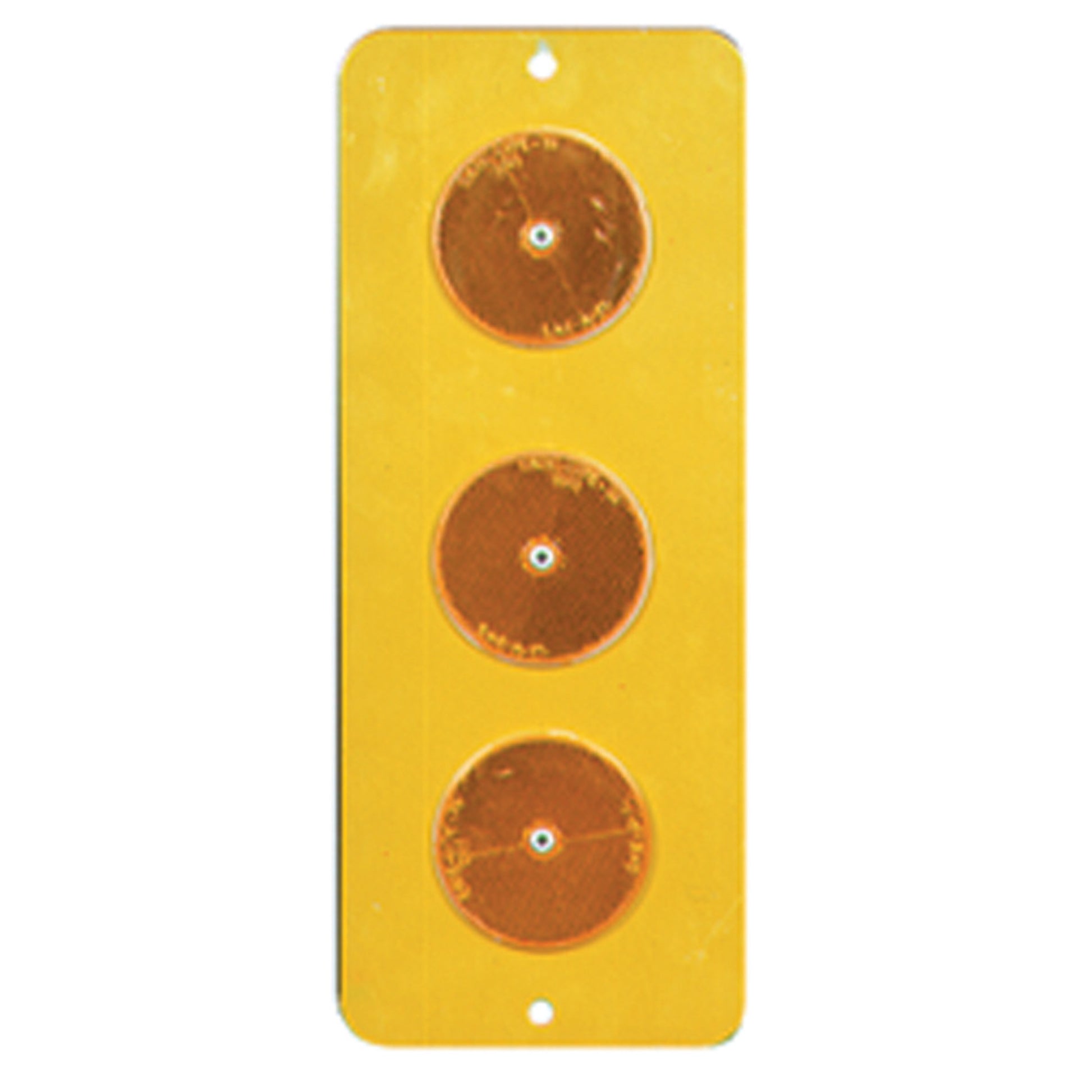 REFLECTORS Amber/Yellow 15" x 6" Engineer Grade Reflective Aluminum (.080) 1/Each - FRW914