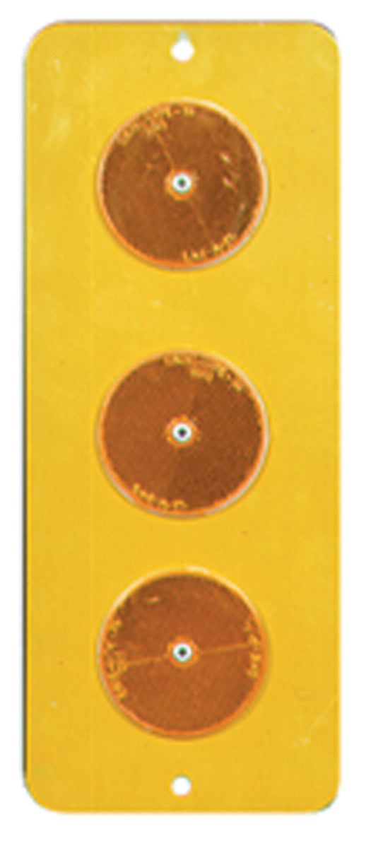REFLECTORS Amber/Yellow 15" x 6" Engineer Grade Reflective Aluminum (.080) 1/Each - FRW914