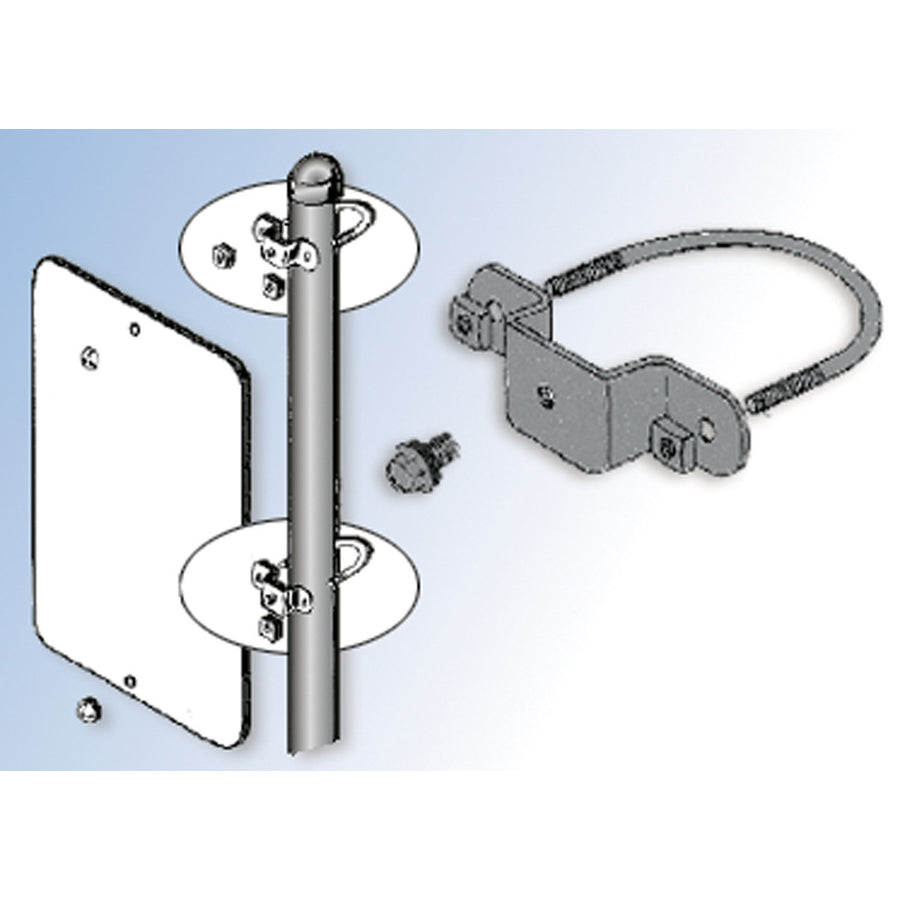 Street Sign Brackets: Clamp U-Bolt Sign Mounting Bracket - HSR123