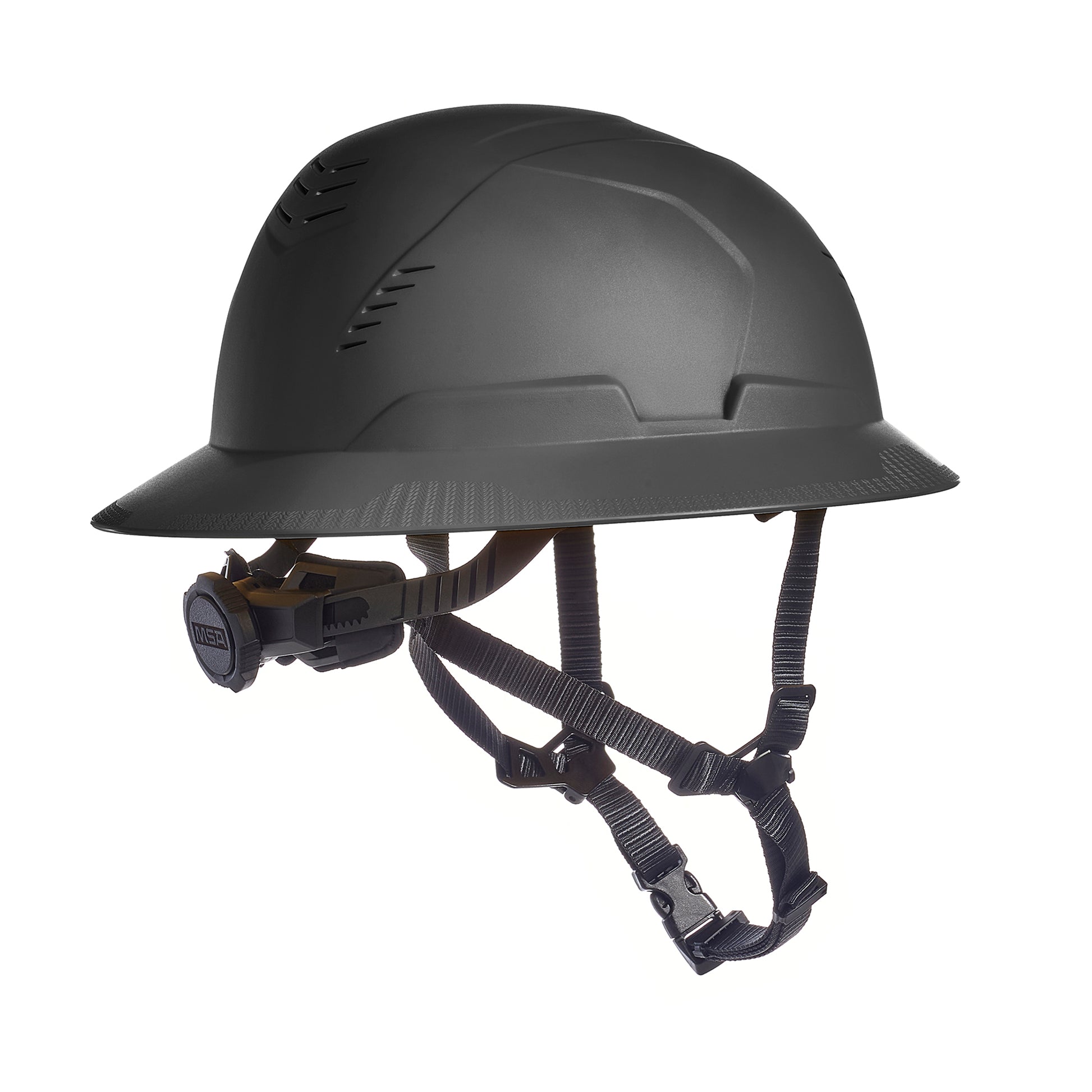 MSA V-Gard H2 Full Brim - Type II Class C Safety Helmet - Vented - Black - 10250582