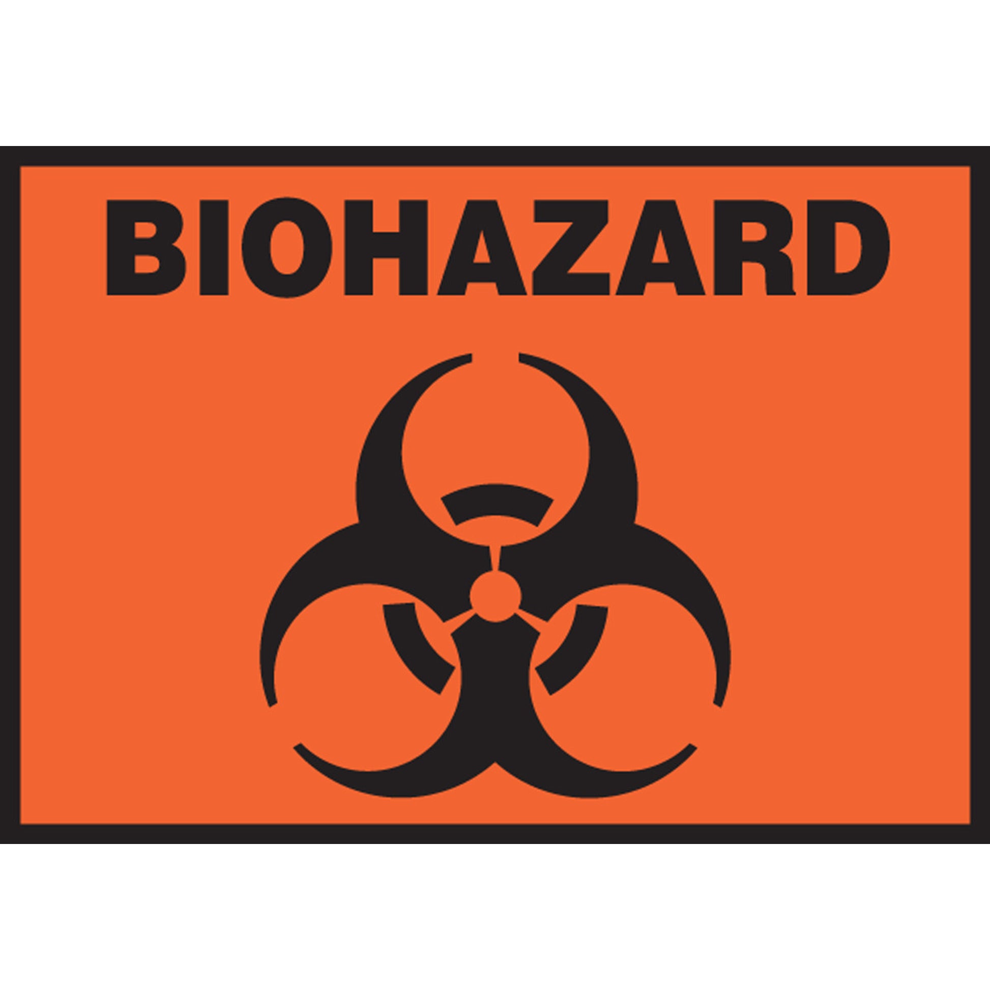 Safety Label: Biohazard 3 1/2" x 5" / - LBHZ506VSP