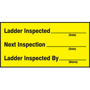 Safety Label: Ladder Inspected, Next Inspection, Ladder Inspected By 1 1/2" x 3" / - LCRT507VSP