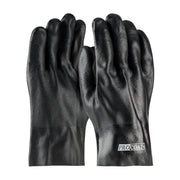 ProCoat Premium PVC Dipped Glove w/Jersey Liner & Rough Acid Finish - 10" Length - Black - 1/DZ - 330-PIP58-8020DD